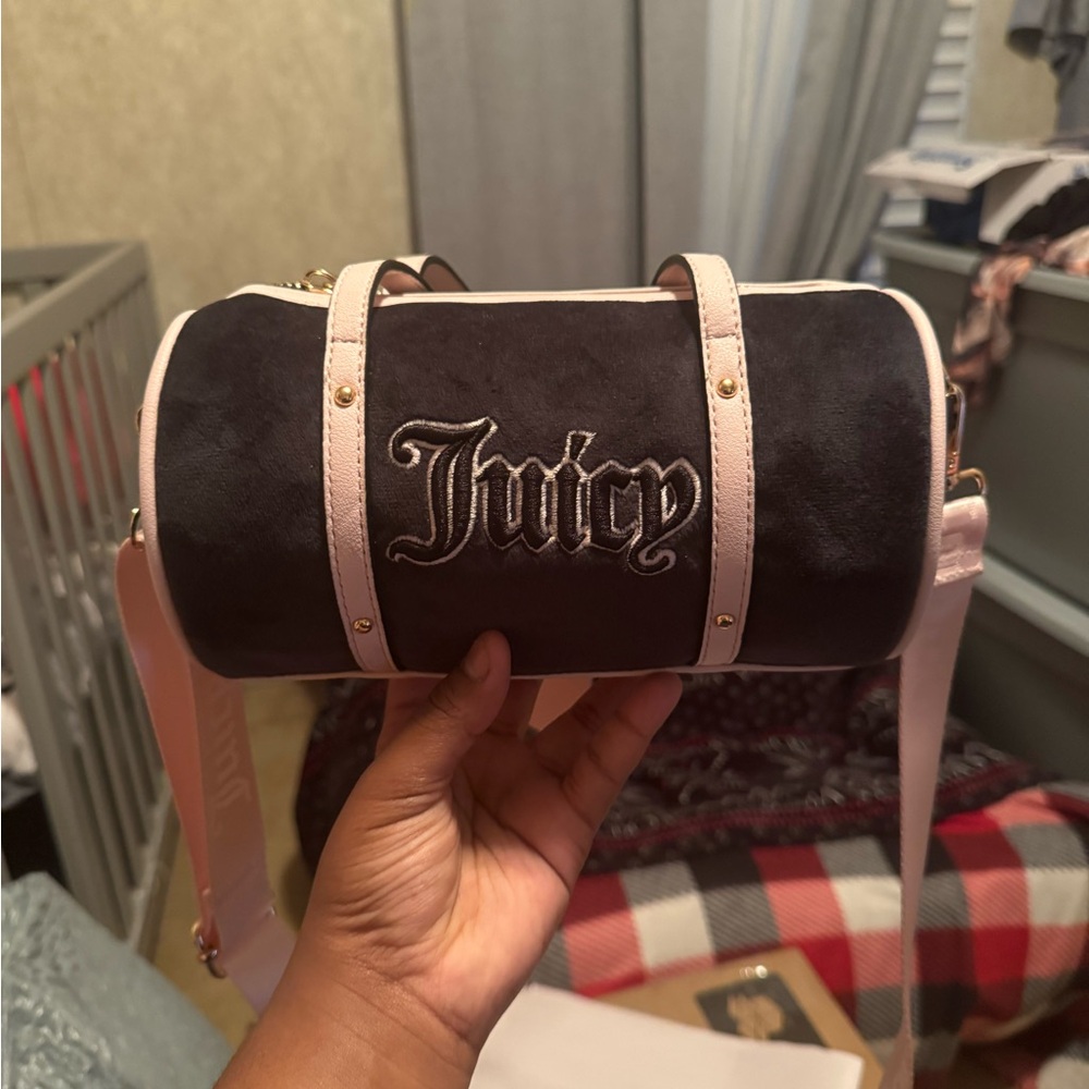 Juicy Couture Black and Pink Crossbody Bag